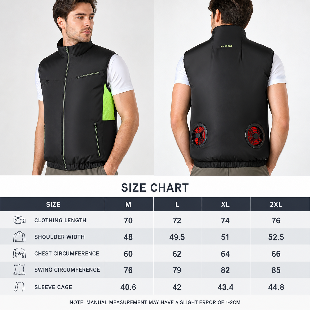 Cooling Vest – Dual Fan Airflow