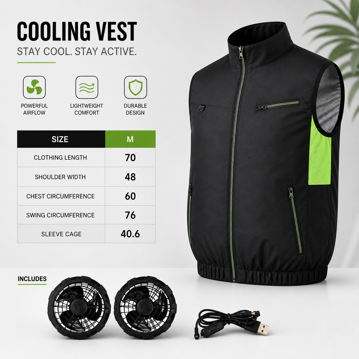 Cooling Vest – Dual Fan Airflow