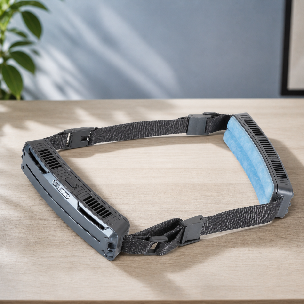 Rechargeable Ice Cooling Fan Belt – 3-Speed Waist Fan