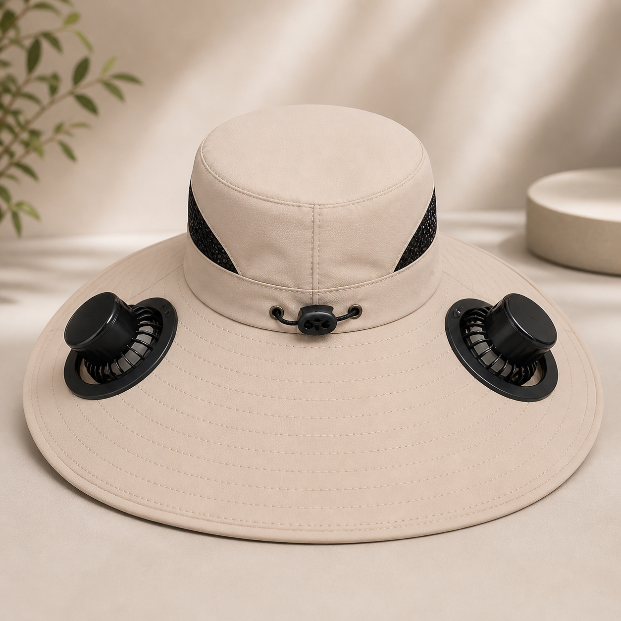 Solar Cooling Sun Hat – Built-In Dual Fans