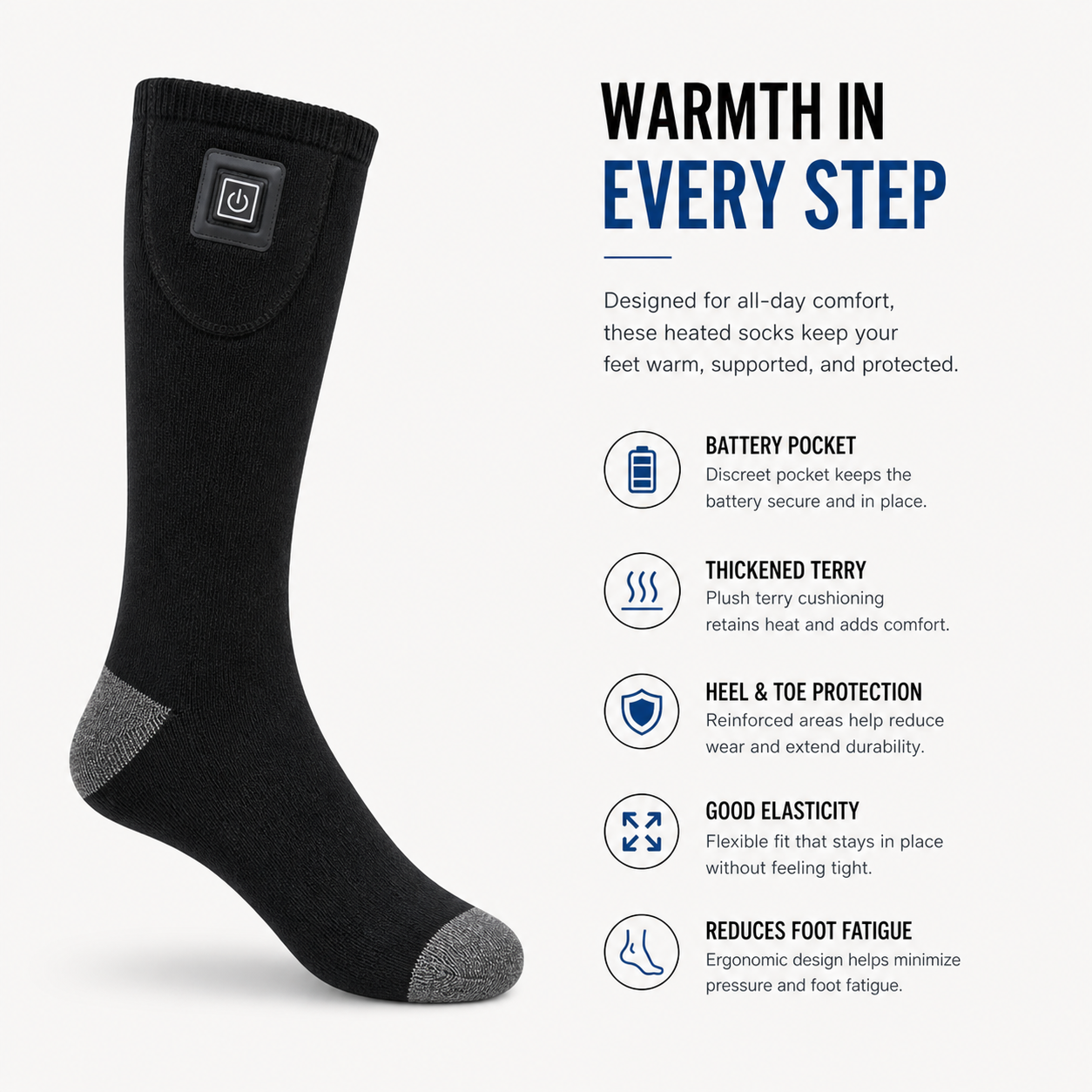 Heated Electric Socks – 3 Heat Levels
