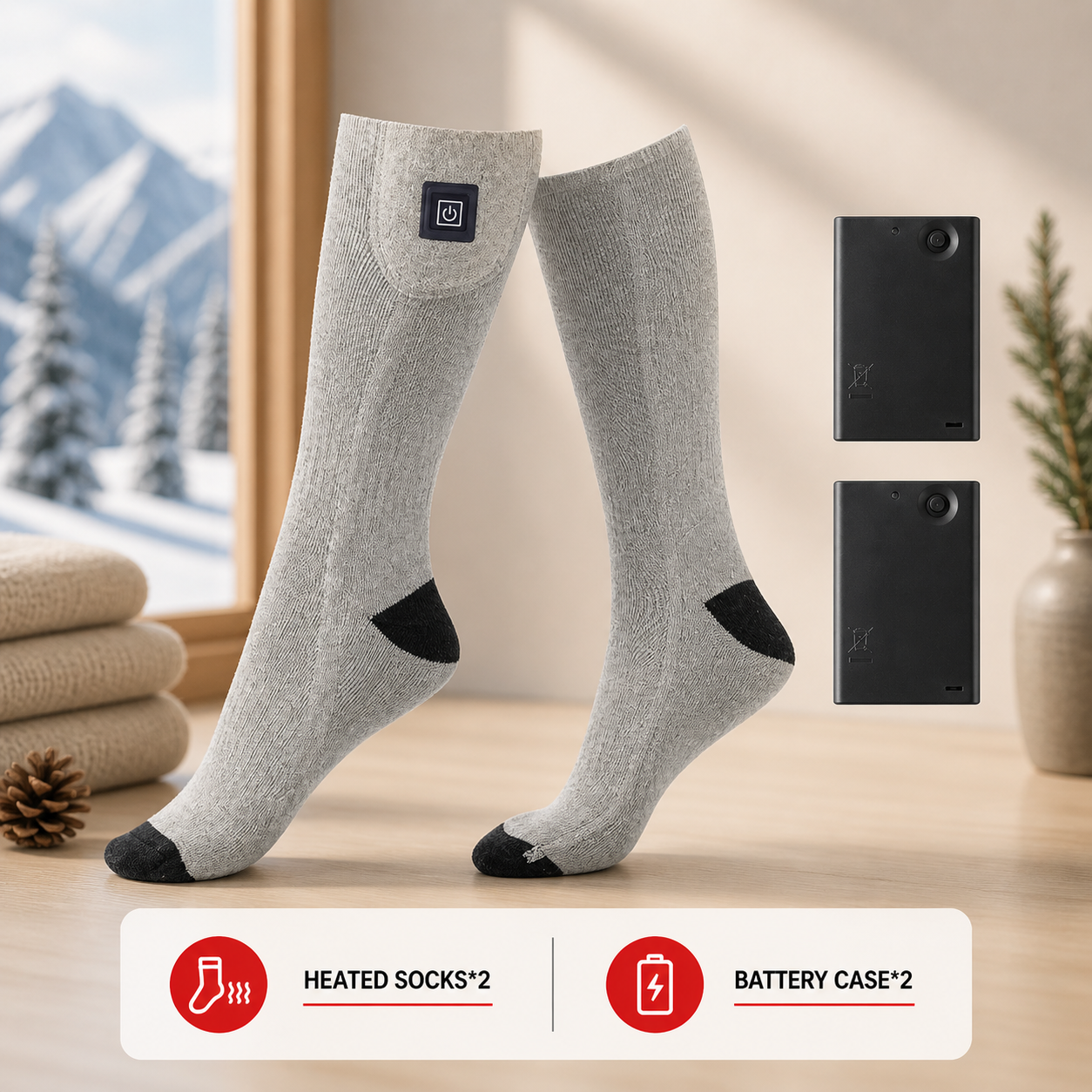Heated Electric Socks – 3 Heat Levels