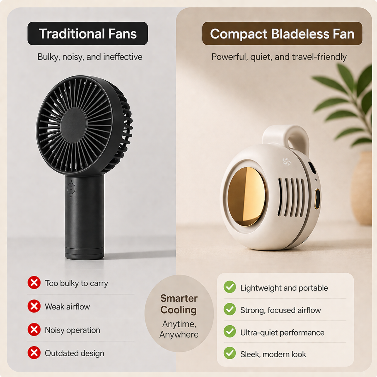 Clip-On Mini Cooling Fan – Ultra-Quiet Portable Fan