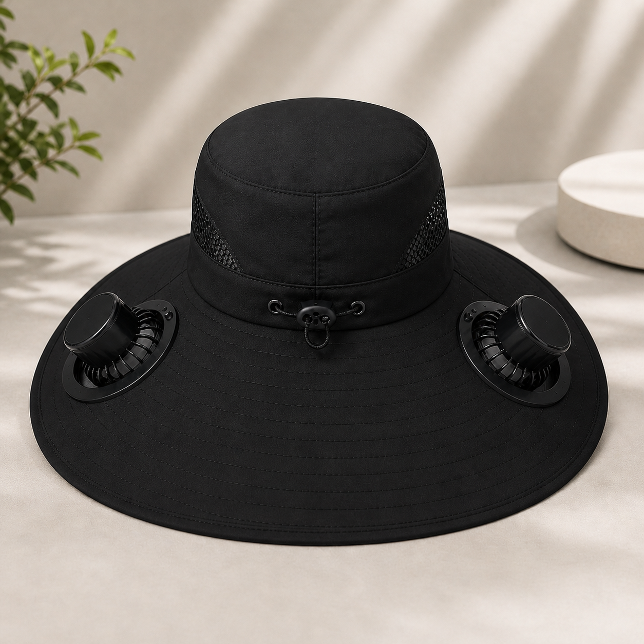 Solar Cooling Sun Hat – Built-In Dual Fans
